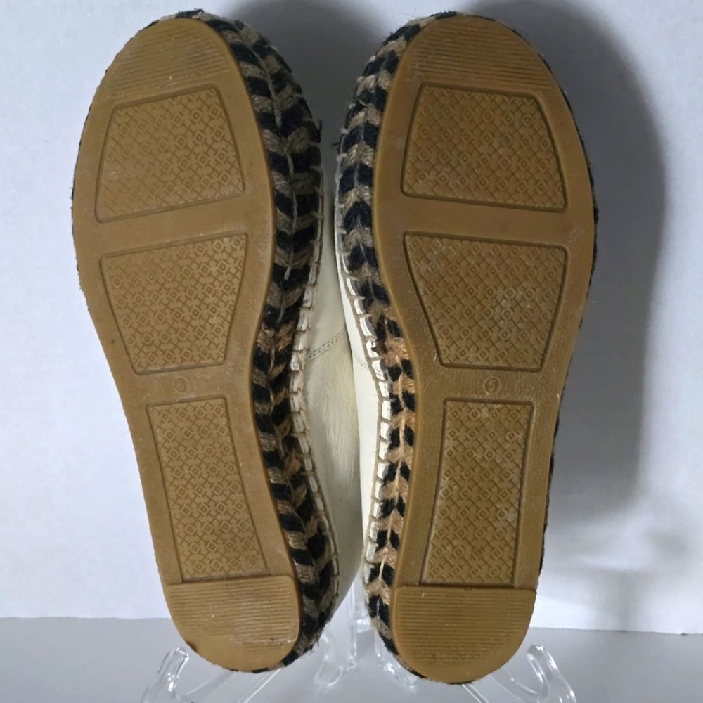 Tory Burch Leather ColorBlock Flat Espadrille Shoes Size 5 - Picture 11 of 12